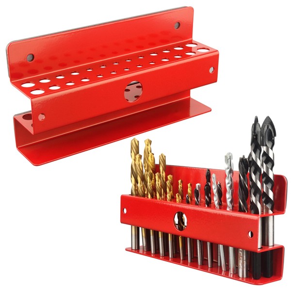 MUTUACTOR Drill Bit Organizer Heavy Duty,Quick Access Magnetic Mount Drill