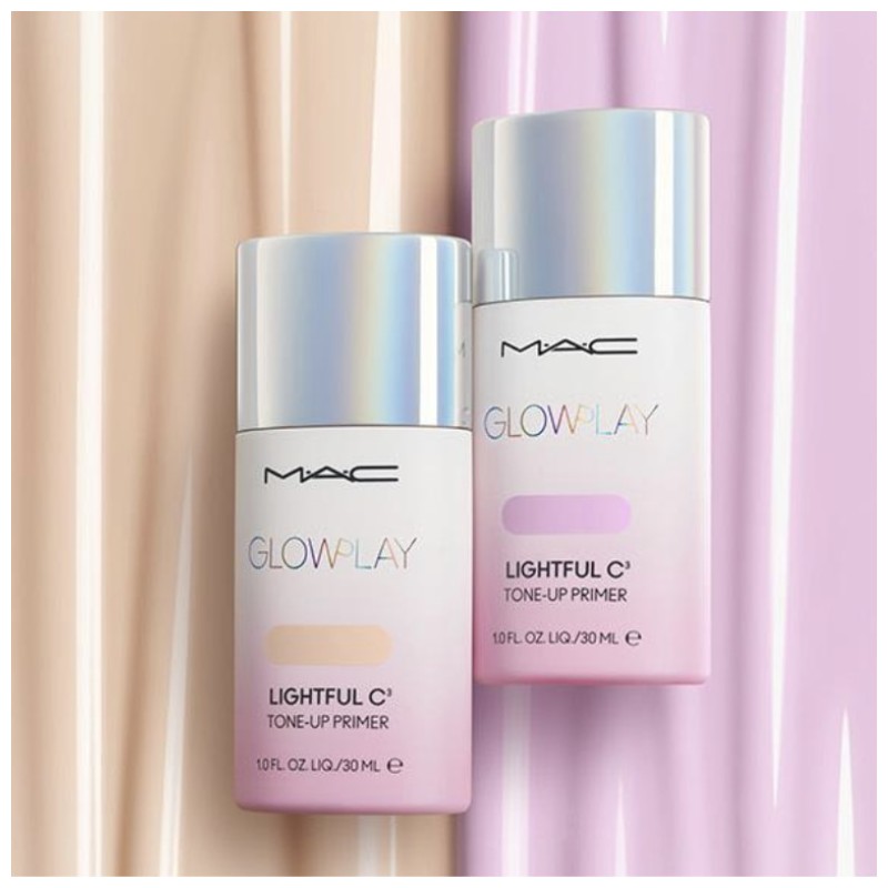 MAC Glowplay Lightful C3 Tone-up Primer SPF50+/PA+++ 30ml, Shade:Rosy Peach