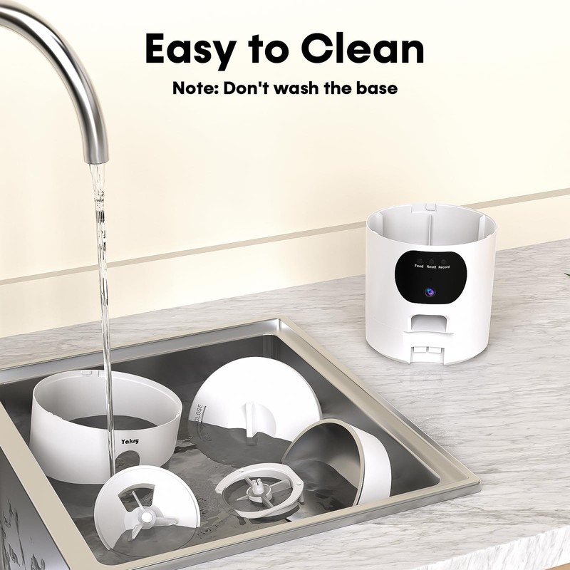 Automatic Cat Feeder Camera: Easy Setup Timed Smart Dog Feeder