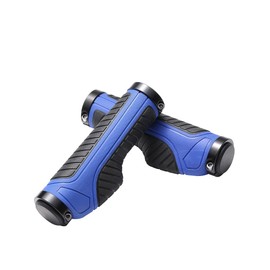 GERUIEN Mountain Bike Handlebar Grips, Ergonomic Design Dual Lock-on Non-Slip Rubber MTB Handlebar Grips for Outdoor Cycling (Blue)