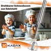 KADAX Stainless Steel Rotating Whisk, Milk Frother, Versatile Hand Whisk,