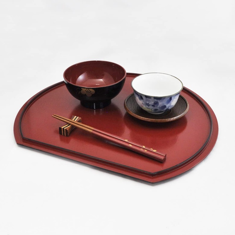Ishida Bon Tray Half Moon Double-Sided 14.2 inches (36 cm)