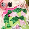 Yuxung 12 Pcs Glitter Witch Hair Bows Scrunchies, Pink and