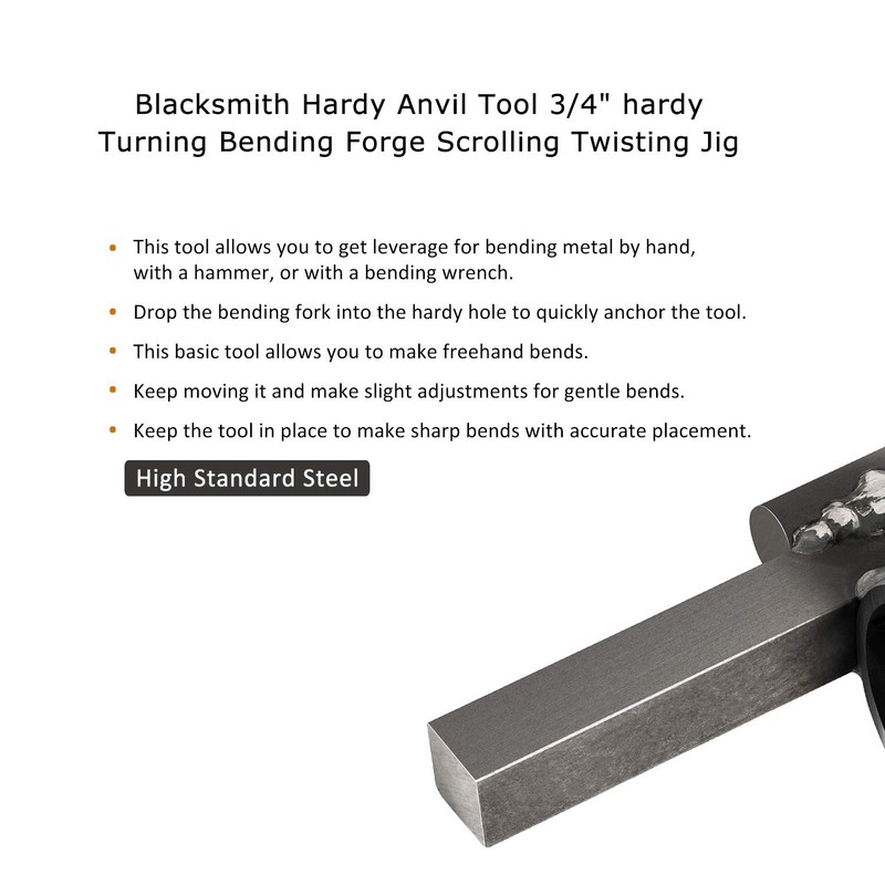 Blacksmith Hardy Anvil Tool 3/4" Hardy Turning Bending Forge Scrolling