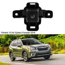 CCD Front Grill Camera, 180° Wide Angle Car Front View Camera Waterproof Night Vision Car Backup Camera Fit for Subaru Forester 2019 (Black)