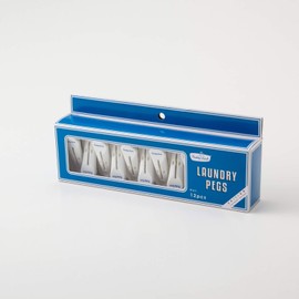 フレディレック(Freddy Leck) ‎ランドリーピンチ12P FL-103 ホワイト 全長6cm 洗濯ばさみ 洗濯バサミ 軽量 軽い ランドリー おしゃれ 12個入り