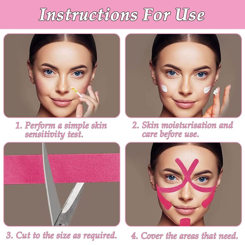 CHENNAN Pack of 2 Anti-Wrinkle Face Tape, Wrinkle Patch, Lifting