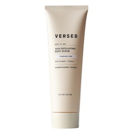 Versed Buff It Out AHA Exfoliating Body Scrub and Mask - Lactic Acid & Glycolic Acid Exfoliant - Microfine Pumice Body Exfoliator to Polish and Smooth Bumpy, Dry Skin - Vegan & Cruelty-Free (6 oz)
