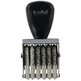 EZBUYGO 6 Digit Roller Stamp 4mm Plastic Office Changeable Number Stamp 9x3x2cm (4mm-6 Digits)