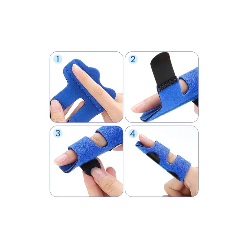 3 Pcs Finger Splints, Adjustable Trigger Finger Splint Breathable Finger