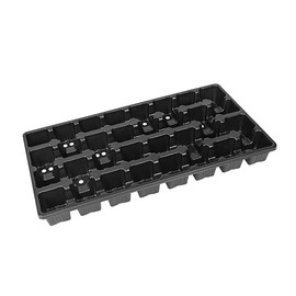 SUNPACK 22" x 10.5" Heavy Duty 32-Cell Carrying Tray, Black, 2" - Ideal for Greenhouses or Indoor Gardening - Allows for Easy Transportation of Seedlings