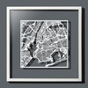 New York Paper Cut Map White 12x12 inches Paper Art