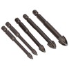 5Pcs Cross Tile Drill Bit Carbide Hex Shank Drills Bits