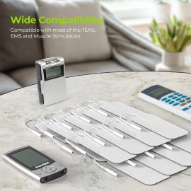 50 Ectrodos Parches Para Electroestimulador Tens General Electrodos electroestimulacion Ems 5x10cm Color Blanco