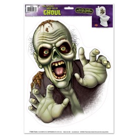 Beistle 00132 Ghoul Under The Lid Peel N' Place, 12" x 17", Multicolor