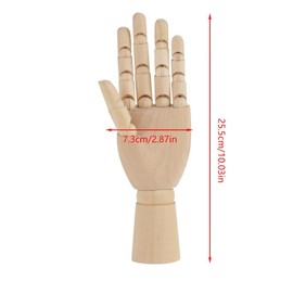 Wooden Hand Model, Flexible Moveable Wooden Women Mannequin Hand Artist Model Jointed Articulated Wood Sculpture for Sketching Drawing Painting Artwork Home Office Desk Decoration(#3)