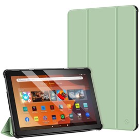 Fintie Slim Case for All-New Fire HD 10 Tablet (13th Generation, 2023 Release) - Trifold Lightweight Hard Shell Stand Cover with Auto Wake/Sleep, Agave Green