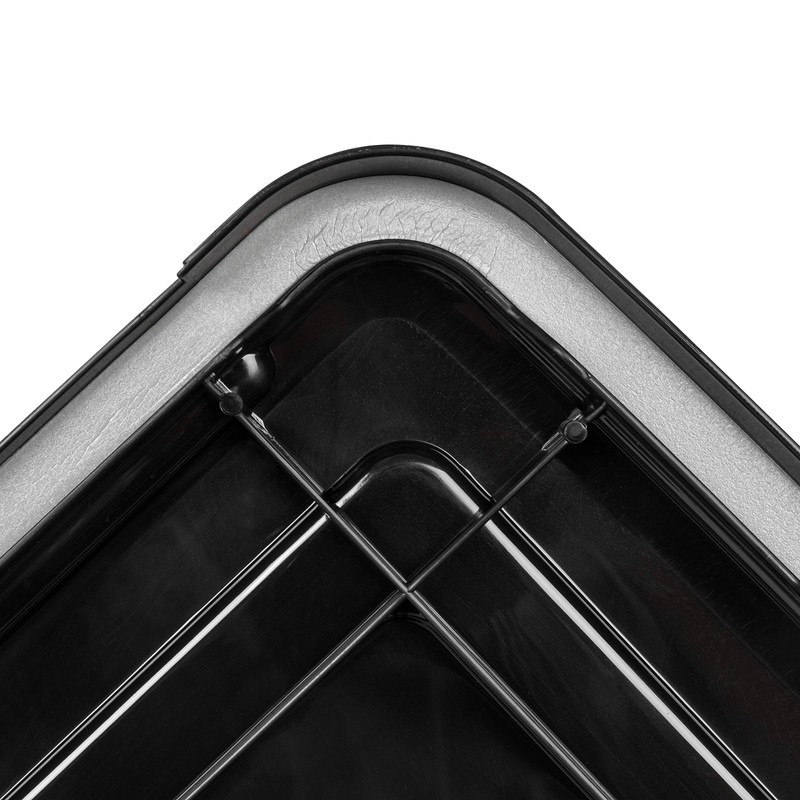 IRIS USA WeatherPro 74 Qt Storage Bins with Lids, 4