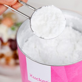 Xucker PowderXucker Erythritol 600 g Tin - Calorie Free Sugar Substitute as Vegan & Tooth-Friendly Icing Sugar Alternative for Cooking & Baking I Erythritol Sugar-Free