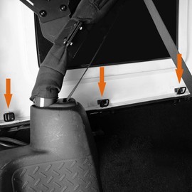 Hooke Road Wrangler Hard Top Quick Removal Fastener Thumb Screw & Nut Kit for 1987-2018 Jeep Wrangler YJ TJ JK - Pack of 8