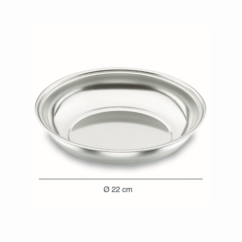 Lacor 61122 Camping Plate, Deep 22 cm, Silver