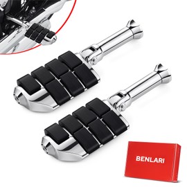 Benlari Passenger Foot Pegs Footpegs Footrest with Support Mounting Kit Stainless Steel Fit for Harley Davidson Softail 2018-2024 (Chrome)