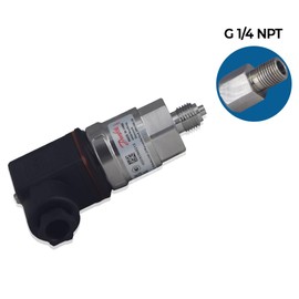 INSTRUKART Heavy Duty Pressure Transmitter Transducer (Range: with Reducer 1/4 NPT, 0 to 600 bar) with 4-20mA for Industrial, Hydraulic Applications & HVAC by | Model: MBS 3000