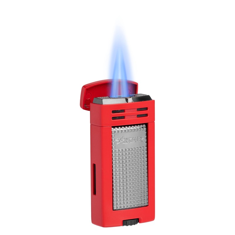 XIKAR® Ion Double-Jet Flame Cigar Lighter. with Textured trigger button