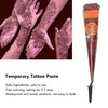 12PCS Temporary Tattoo Paste Cones Brown India Hand Painting Drawing