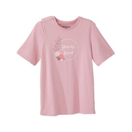 Women’s Open-Back Adaptive No-Peek Graphic-Tee - You are Loved MED