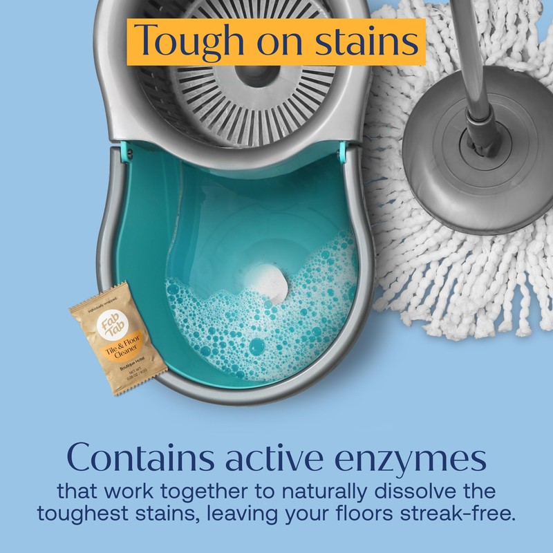 Fab Tab Hard Floor Cleaner Tablets - Pre-Measured Dissolvable Tablets