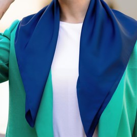 MAPIMANIA - Women's Silk Blend Scarf 70 x 70 cm - Soft and Silky to the Touch - High Quality - Elegant Accessory for Neck, Hair or Bag, royal