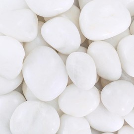 GreenVibe Large River Rocks for Landscaping, 20lbs White Pebbles for Indoor Plants, 2-3 Inch Decorative Rocks for Planters, High Polished Stones for Vase Filler Fish Tank Garden