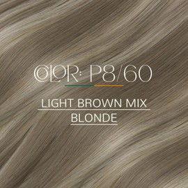 Easyouth Utip Hair Extensions Human Hair Highlight K Tips Hair Extensions Human Hair Light Brown Highlight with Medium Blonde Short Hair Extension U Tip 14Inch 50G 50S