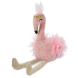 Mud Pie Wing Fur Rattle Flamingo