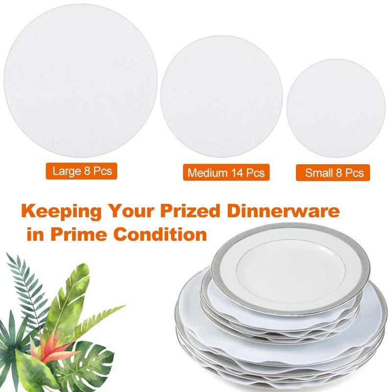 FIGFYOU 30 Pcs Felt Plate Dividers, Felt Plate Separators Dinner