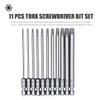 Torx Screwdriver Set Long 4 Inch 11 PCS T6-T40 Magnetic