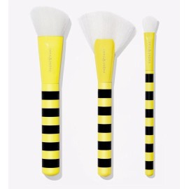 Tarte 3 Piece Brush Set Face Cheek Eye Sugar Rush Fly Squad