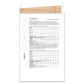 Vogue V1973H5 Misses' Blouse H5 (6-8-10-12-14)