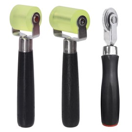 Alrens 3 x pressure roller, 2 x rubber roller + 1 x tyre repair roller, car wallpaper roller, sound insulation pressure roller, hand pressure roller tool for edge tape, tyre repair