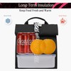 SUNNY BIRD Insulated Lunch Bag Rolltop Lunch Box Tote Bag