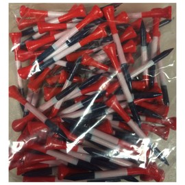 3 1/4" Patriotic Red White & Blue Wooden Golf Tees - Pack of 300