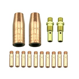 14Pcs MIG Welding Machine Accessories Kit 0.035'' Contact Tips Gases Nozzles Diffusers Repla ent for Lincoln 100L & Tweco Mini/#1 BBZY