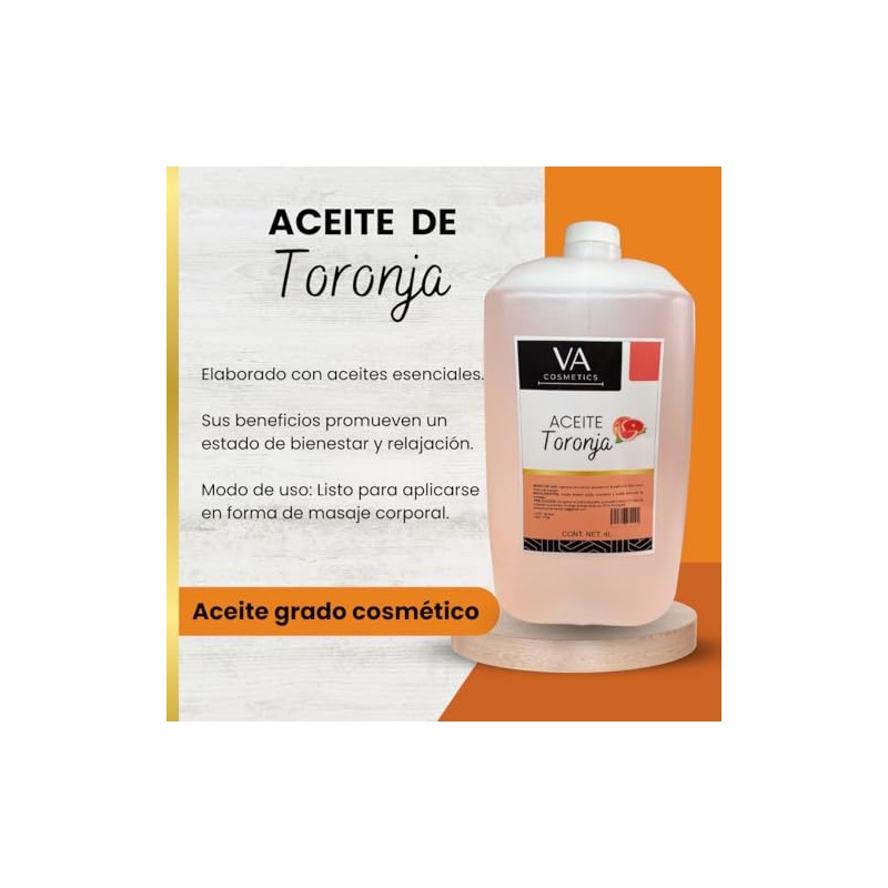 Aceite Masajes Toronja Corporal Spa Profesional 4 Litros VA
