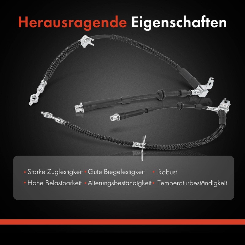 Frankberg 2 x Brake Hose Front Left Right Compatible with