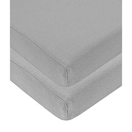 Sasma Home - 2 x Cot Fitted Sheets 120x60cm - 100% Cotton, Soft breathable baby cot sheets (Gray)