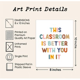This Classroom Is Better With You Are In It Print, Classroom Sign, Boho Classroom Decor, Calm Down Corner, Safe Space, Classroom Decor, Nursery Decor, Unframed (8 x 10 Inch Print)