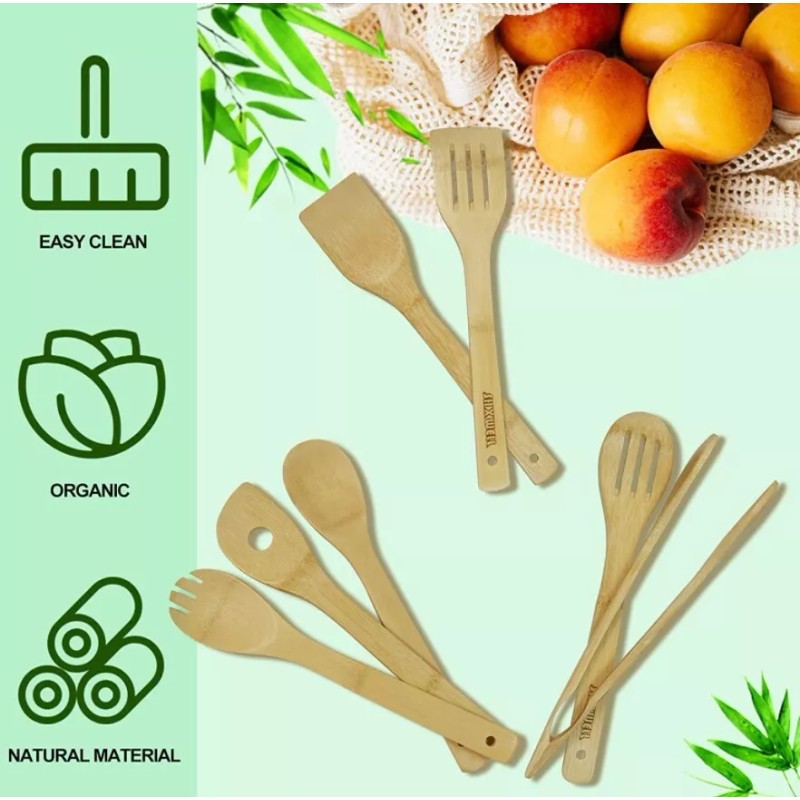 SHXWELL Spurtle Kitchen Tools Set Spatula Cooking Utensils 7 Piece