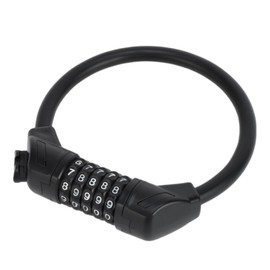 Hihaha Bicycle Lock/Bicycle Padlock Cable Lock Spiral Lock for Mountain Bike / 5 Digit Resettable Bike Cable Lock Steel ABS PVC 40cm / 1 Pc Black