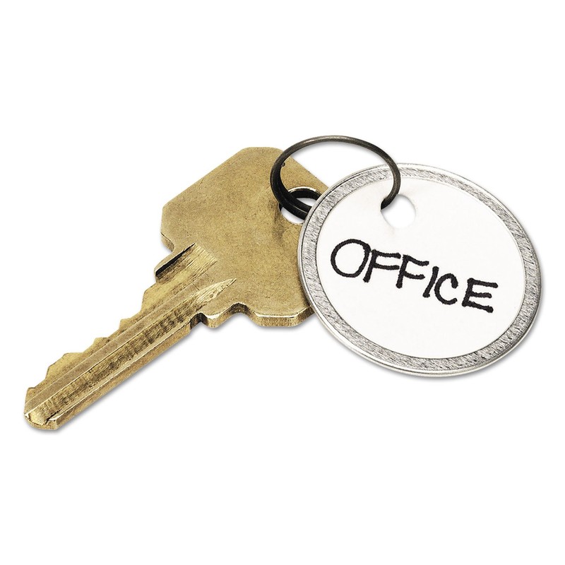Avery Metal Rim Key Tags, 1.25" Diameter Tag, Metal Split